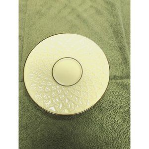 Lenox Jacquard Gold Saucer Round Plate Embossed